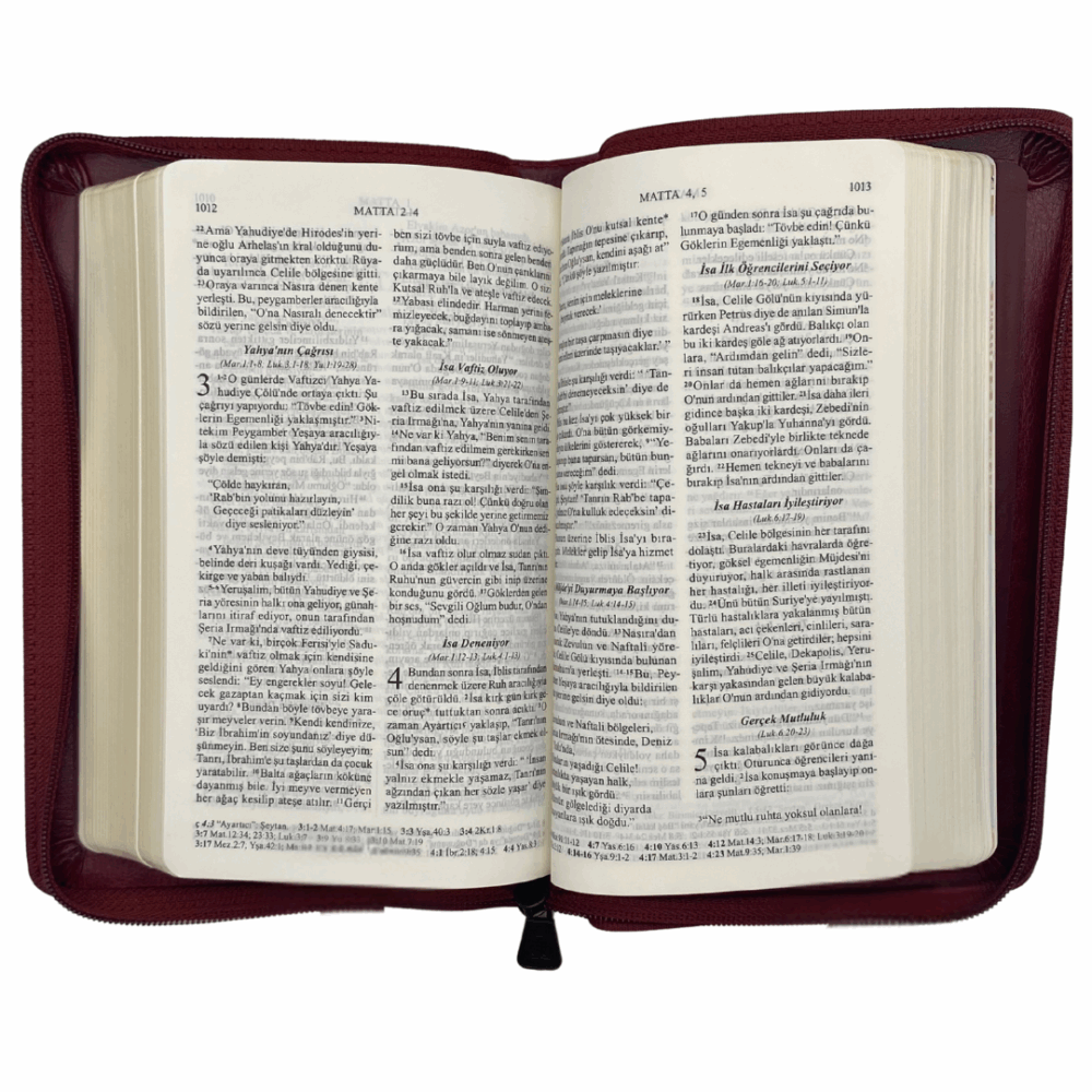 Compact Turkish Bible - Leather (with Zipper) - Image 2